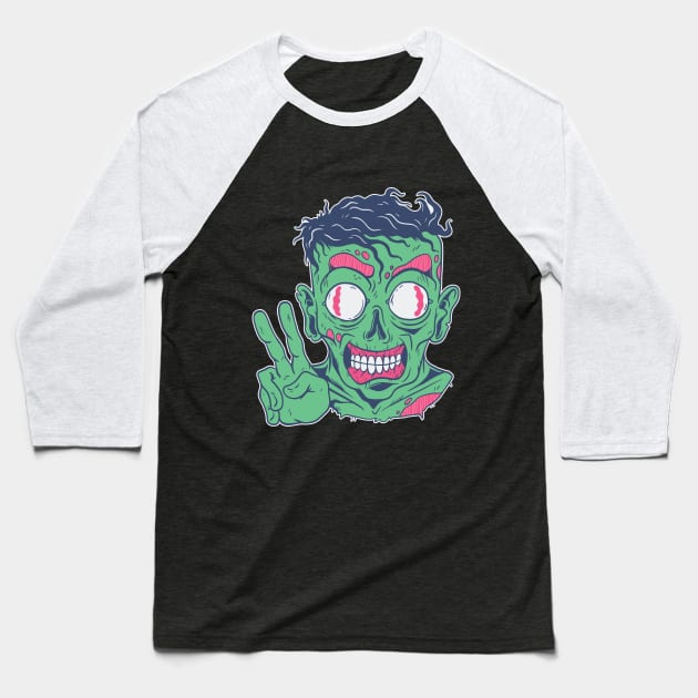 FRIENDLY ZOMBIE Baseball T-Shirt by GoshaDron